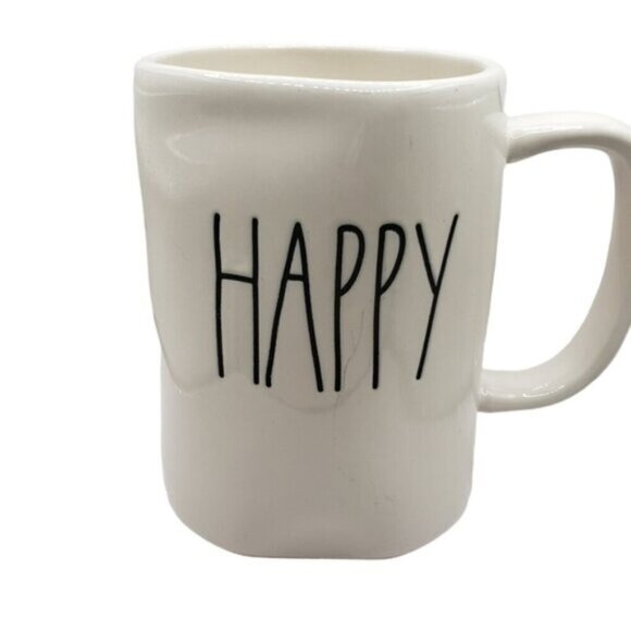 Rae Dunn HAPPY Mug Classic Contemporary Tea Coffee - Picture 9 of 9